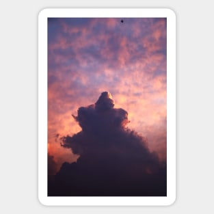 Cotton Candy Skies: The Cutest Pink Clouds Sticker